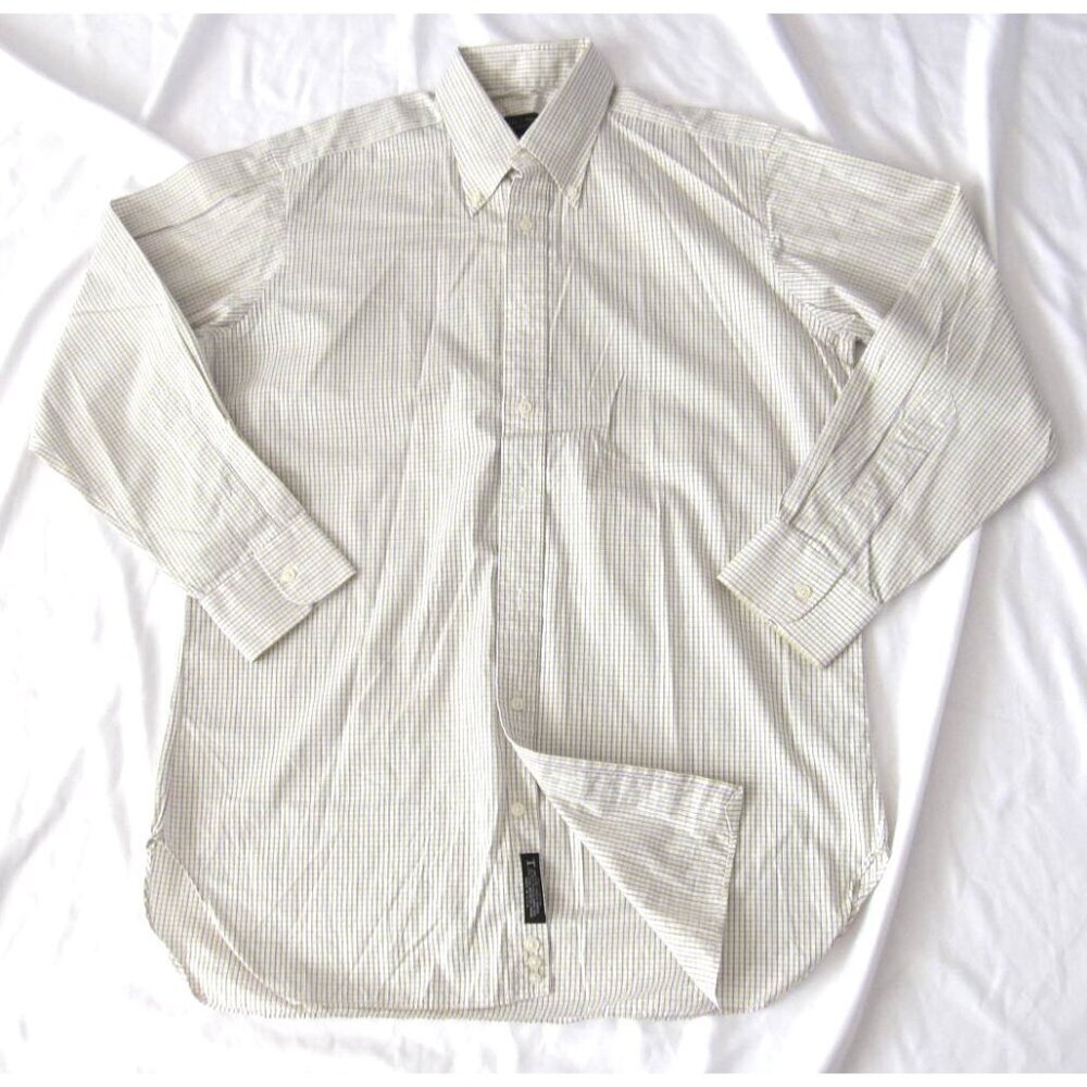 Vintage Robert Talbot Gingham Shirt Men Oxford Sz 15.5-33 Large (M44)Made in USA